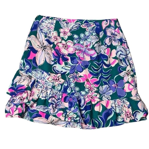 Lilly Pulitzer Ibby Skirt – Moonlight Garden Print – Tanzanian Teal Size 00 NWT - Picture 1 of 4